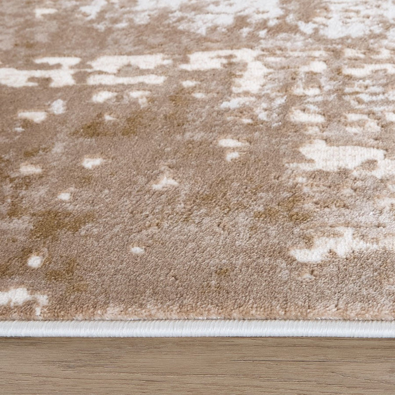Lavin Rugs T2017 Dalia 2' x 3' Painterly Rug, Beige/Gold