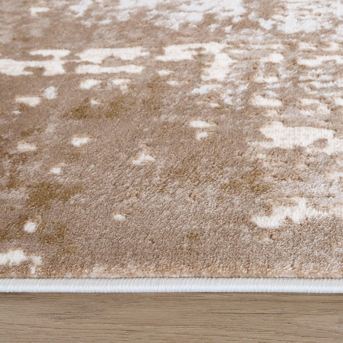 Lavin Rugs T2017 Dalia 5'3" x 7'6" Painterly Rug, Beige/Gold