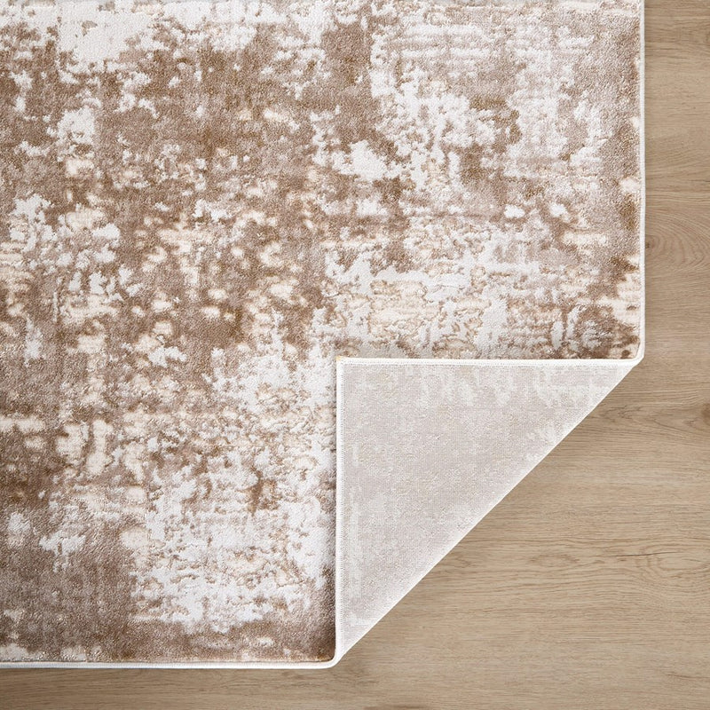 Lavin Rugs T2017 Dalia 7'10" x 10'10" Painterly Rug, Beige/Gold
