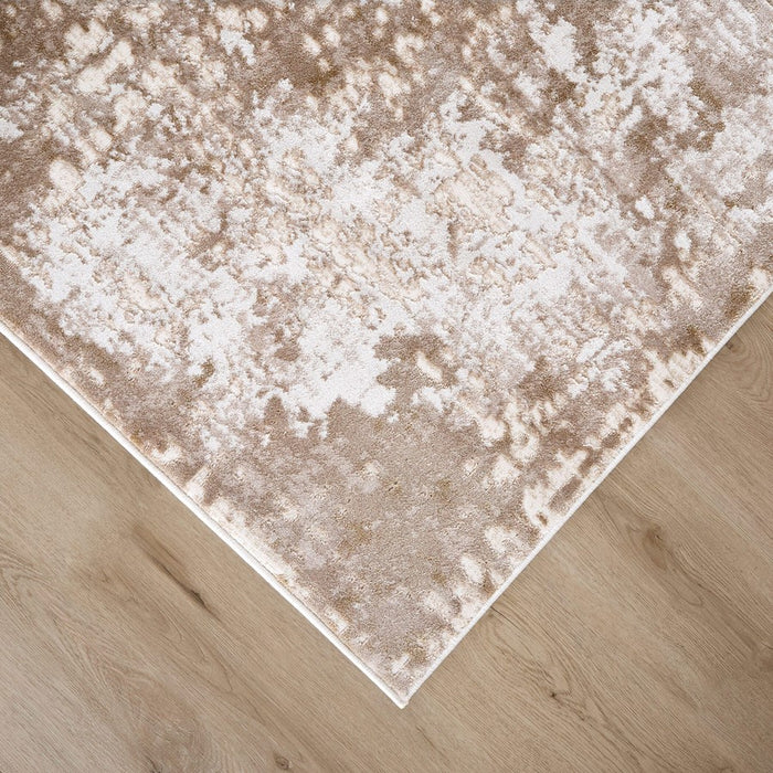 Lavin Rugs T2017 Dalia 9'10" x 13'2" Painterly Rug, Beige/Gold