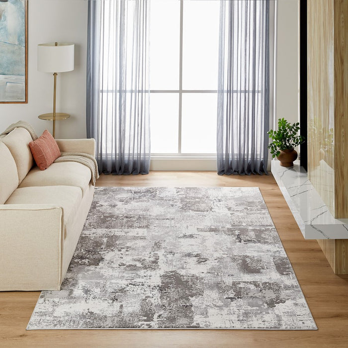 Lavin Rugs T2018 Dalia 9'10" x 13'2" Painterly Rug, Grey Grey/Green
