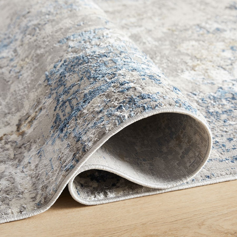 Lavin Rugs T2019 Darica 2' x 3' Painterly Rug, Cream Blue/Blue