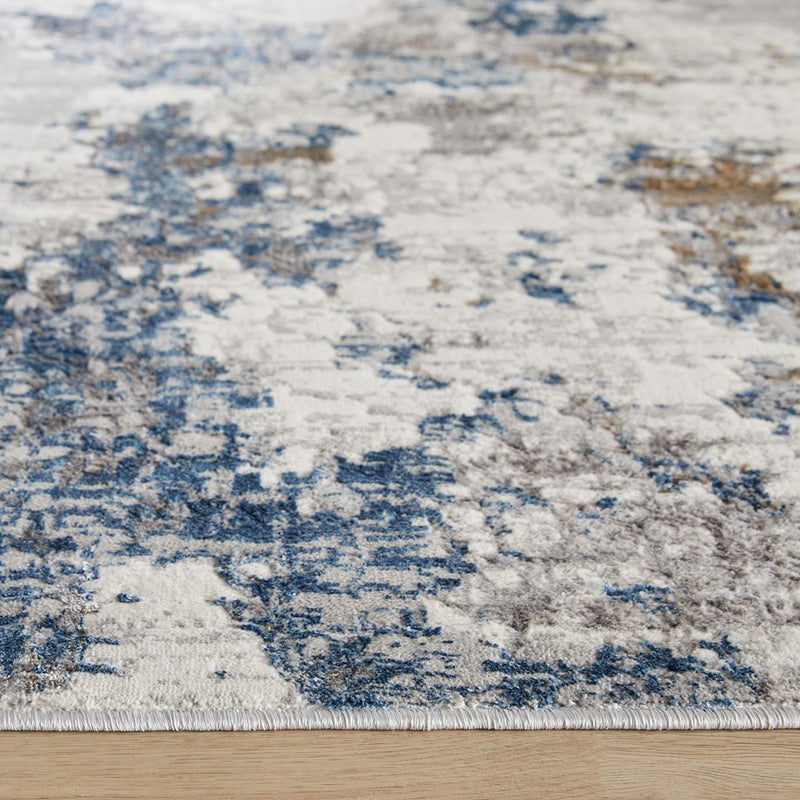 Lavin Rugs T2019 Darica 9'10" x 13'2" Painterly Rug, Blue/Blue