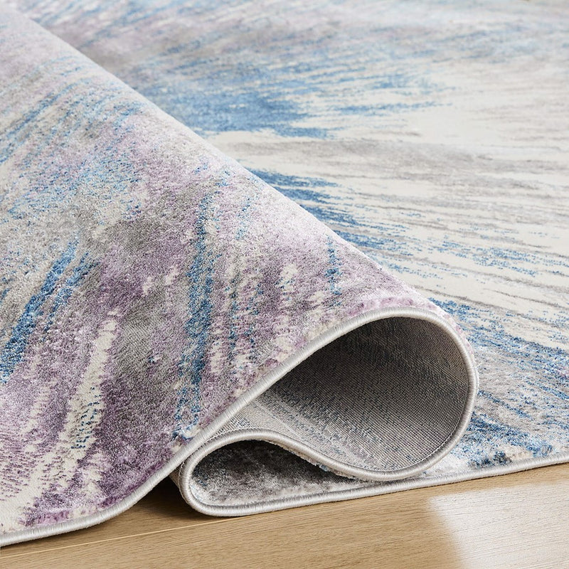 Lavin Rugs T2021 Darica 2' x 3' Splatter Paint Rug, Grey Blue/Blue