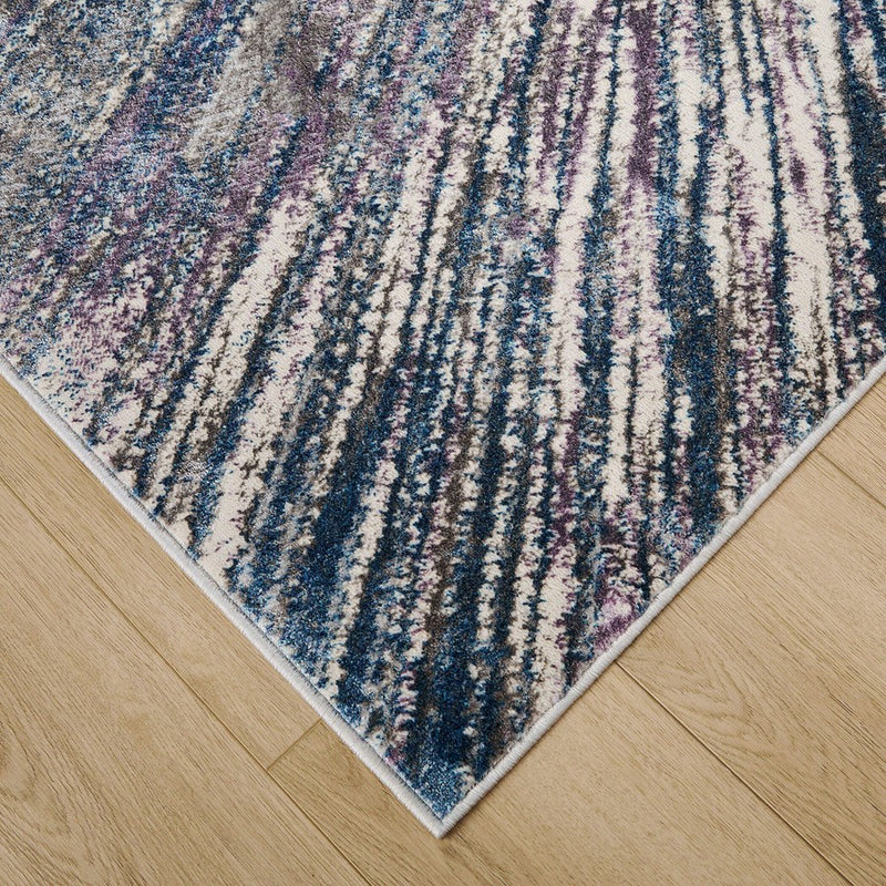 Lavin Rugs T2021 Darica 2' x 3' Splatter Paint Rug, Grey Blue/Blue