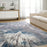 Lavin Rugs T2021 Darica 7'10"x10'10" Splatter Paint Rug, Grey/Blue