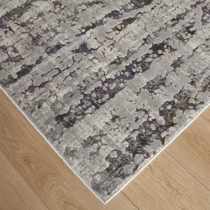 Lavin Rugs T2022 Darica 2' x 3' Monochromatic Rug, Grey Blue/Silver