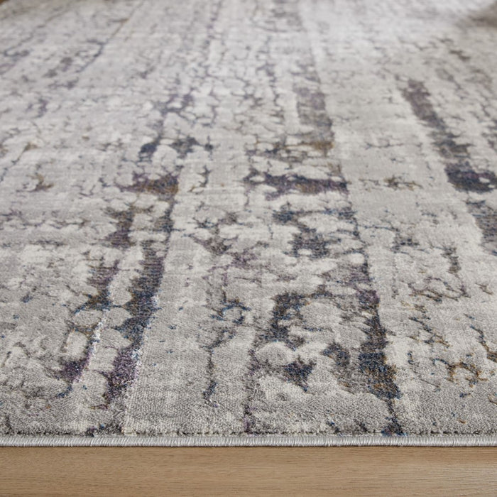 Lavin Rugs T2022 Darica 5'3" x 7'6" Mono Rug, Grey Blue/Silver