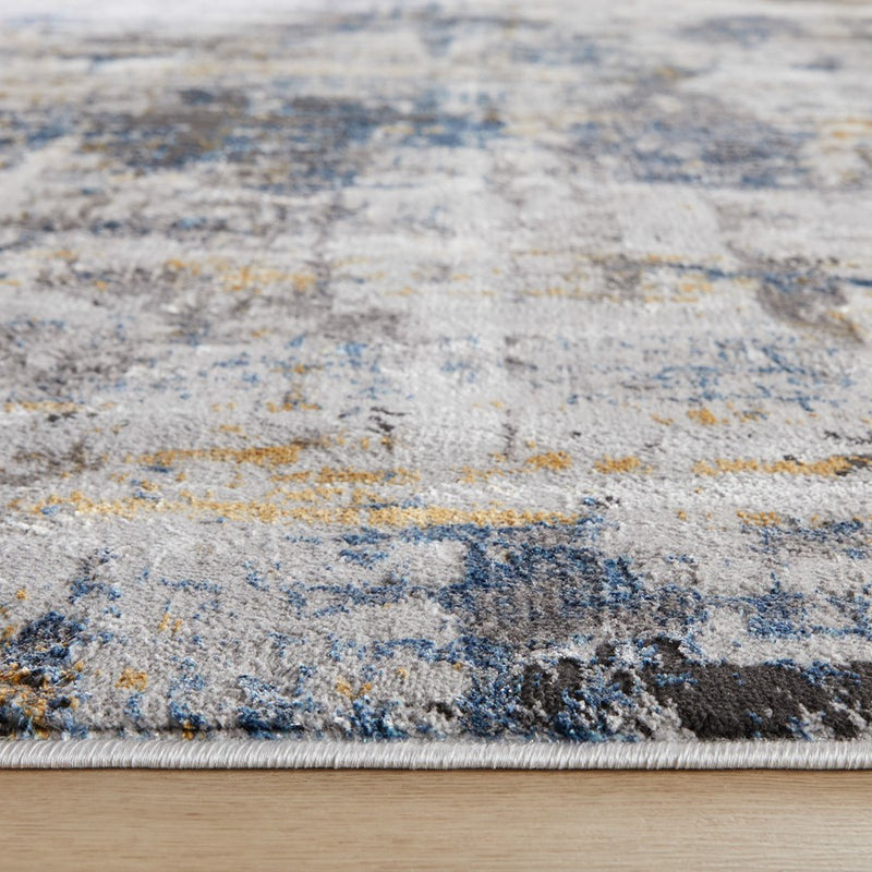 Lavin Rugs T2024 Darica 2' x 3' Painterly Rug, Grey Blue/Blue