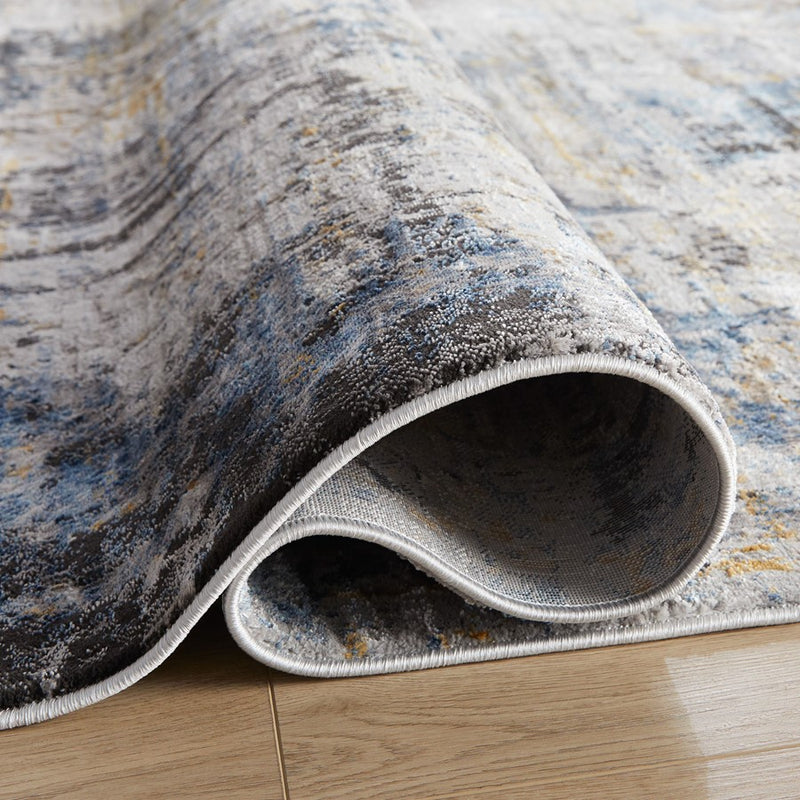 Lavin Rugs T2024 Darica 2' x 3' Painterly Rug, Grey Blue/Blue