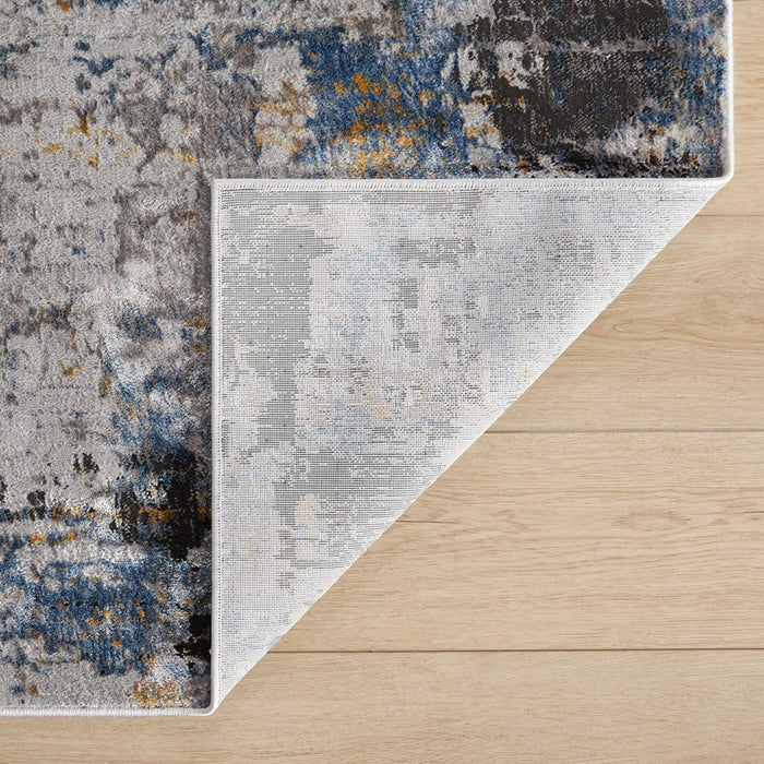 Lavin Rugs T2024 Darica 5'3" x 7'6" Painterly Rug, Grey Blue/Blue