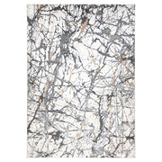 Lavin Rugs T2028 Fatima 2' x 3' Splatter Paint Rug, Cream/Mineral - T2028-0203