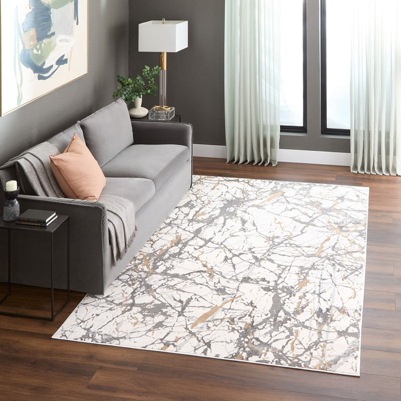 Lavin Rugs T2028 Fatima 2' x 3' Splatter Paint Rug, Cream/Mineral