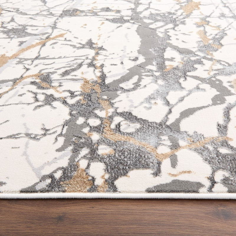 Lavin Rugs T2028 Fatima 2' x 3' Splatter Paint Rug, Cream/Mineral
