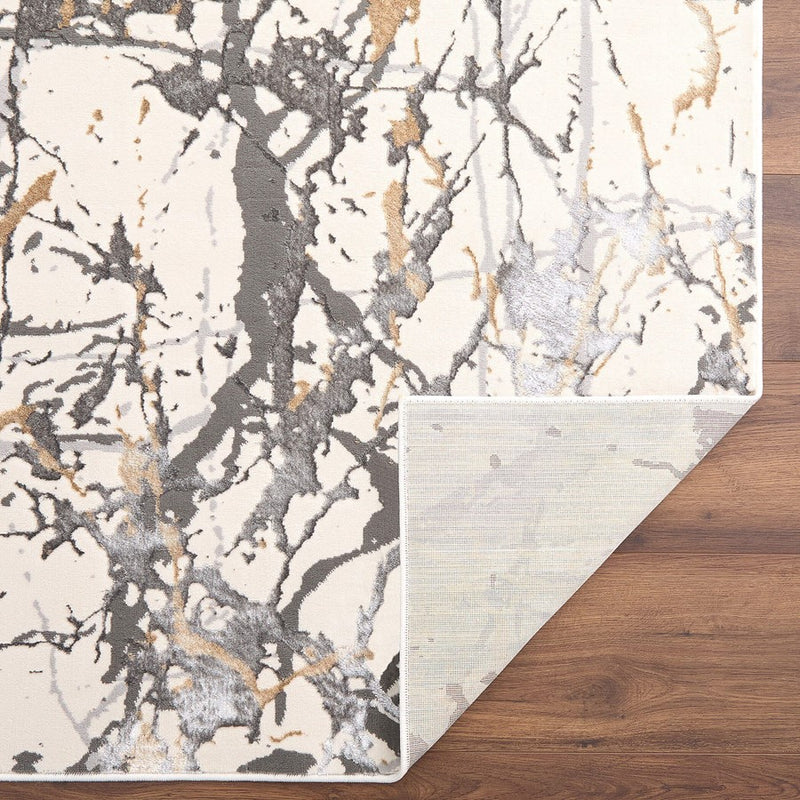 Lavin Rugs T2028 Fatima 5'3" x 7'6" Splatter Paint Rug, Cream/Min