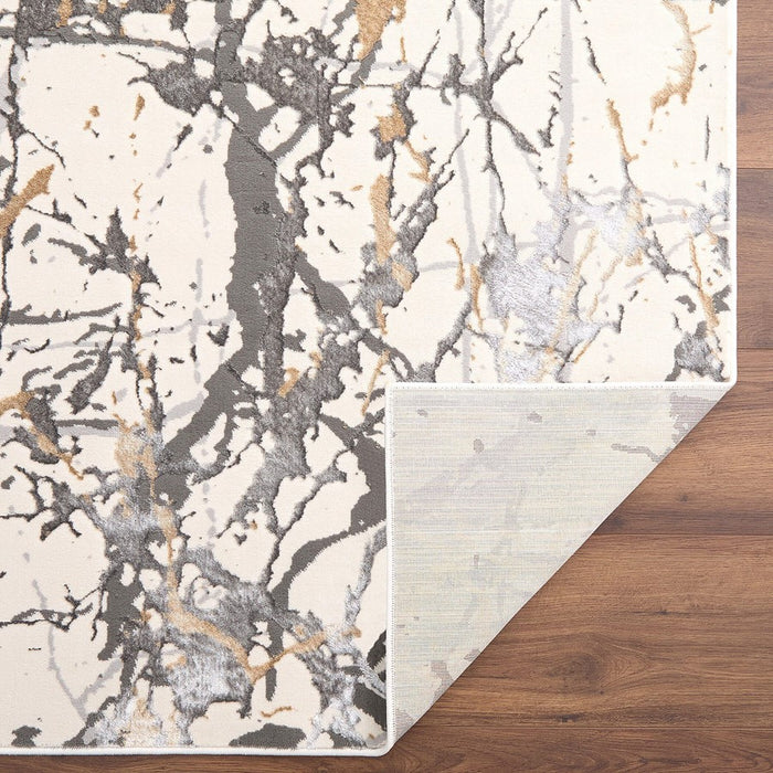 Lavin Rugs T2028 Fatima 9'10" x 13'2" Splatter Paint Rug, Cream/Min