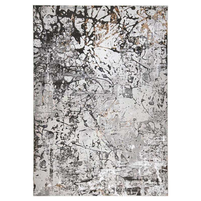 Lavin Rugs T2029 Fatima 2' x 3' Splatter Paint Rug, Cream/Mineral - T2029-0203