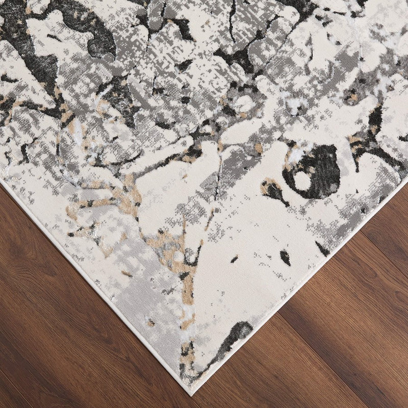 Lavin Rugs T2029 Fatima 2' x 3' Splatter Paint Rug, Cream/Mineral