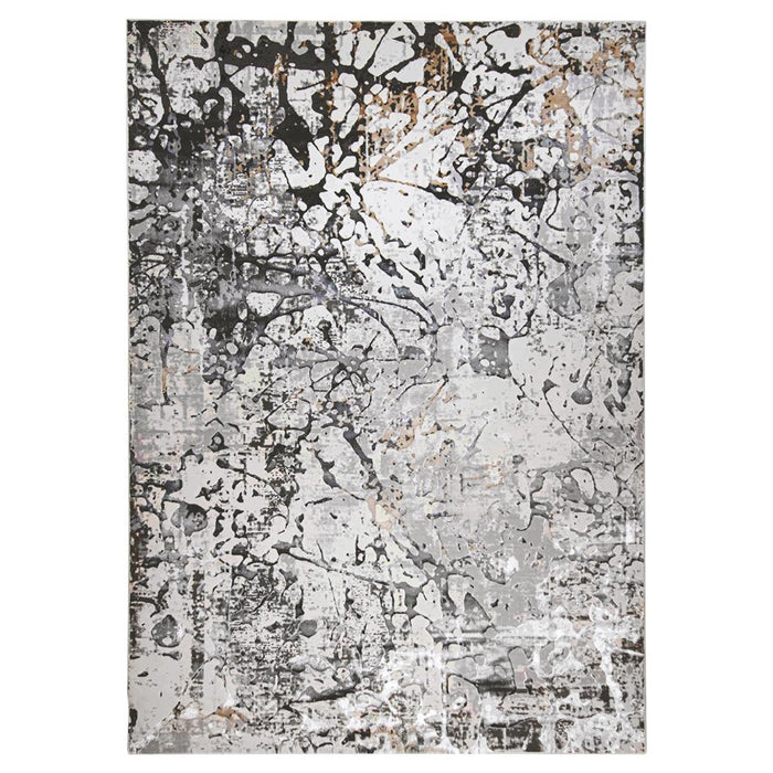 Lavin Rugs T2029 Fatima 5'3" x 7'6" Splatter Paint Rug, Cream/Min - T2029-0507