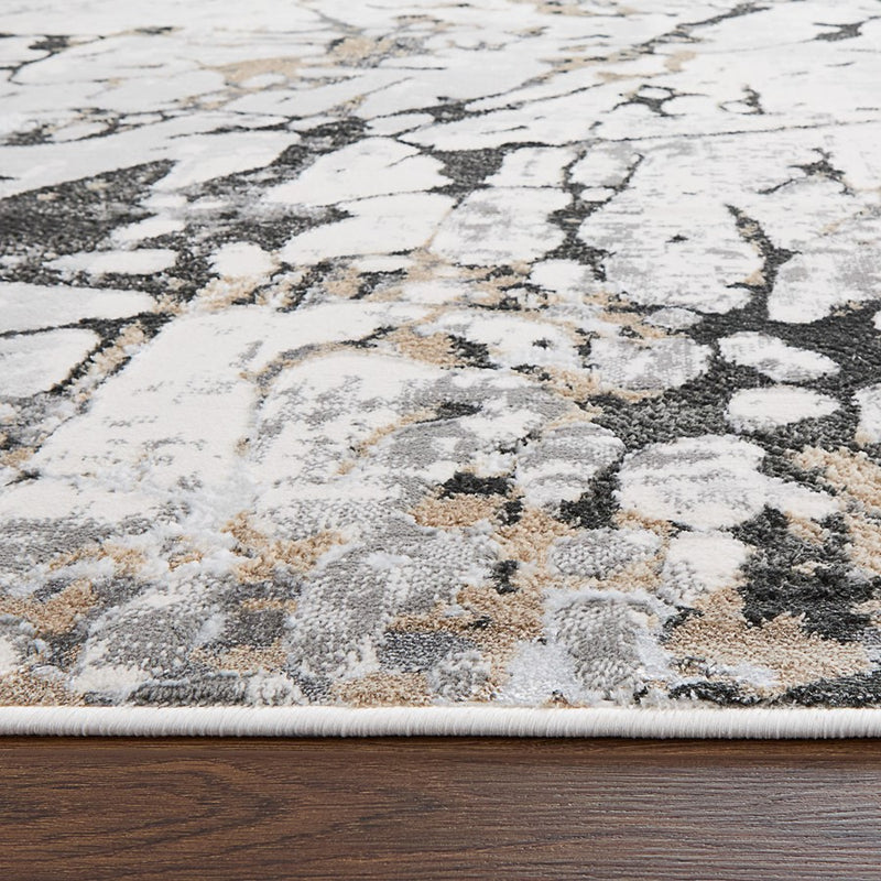 Lavin Rugs T2029 Fatima 6'7" x 9'6" Splatter Paint Rug, Cream/Min