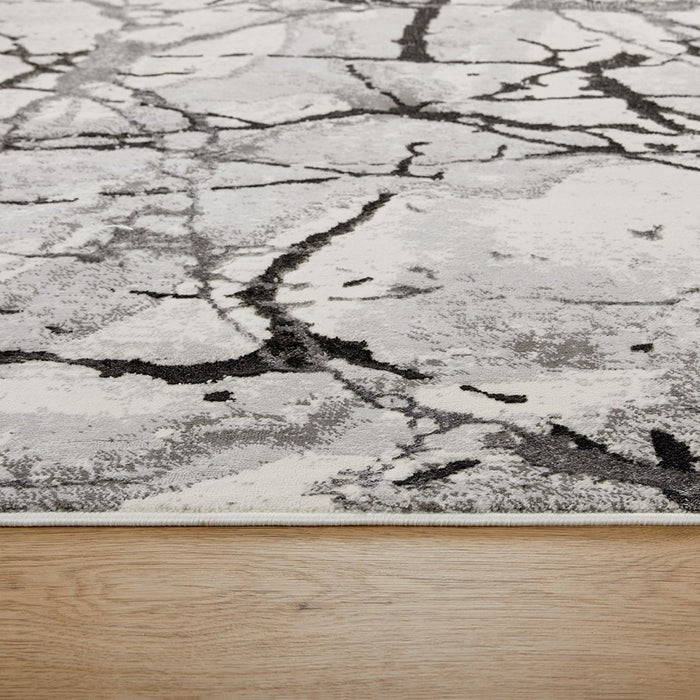 Lavin Rugs T2030 Fatima 2' x 3' Striations Rug, Cream/Mineral