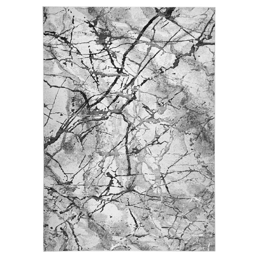 Lavin Rugs T2030 Fatima 5'3" x 7'6" Striations Rug, Cream/Mineral - T2030-0507