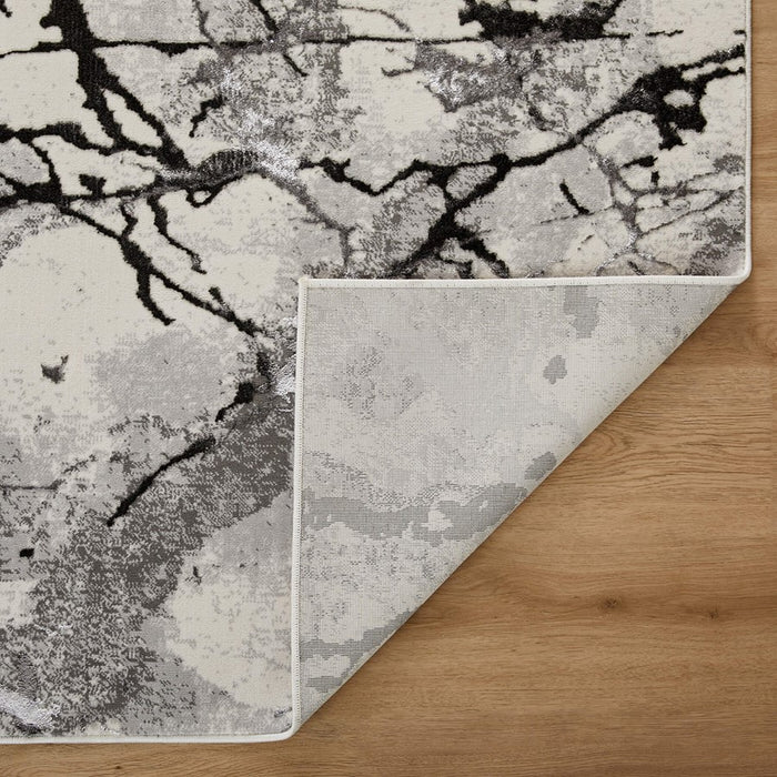 Lavin Rugs T2030 Fatima 6'7" x 9'6" Striations Rug, Cream/Mineral