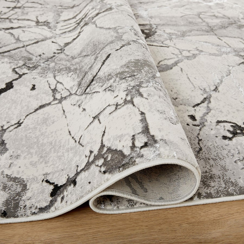 Lavin Rugs T2030 Fatima 9'10" x 13'2" Striations Rug, Cream/Mineral