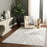 Lavin Rugs T2031 Fatima 2' x 3' Linear Geo Rug, Grey Cream/Mineral