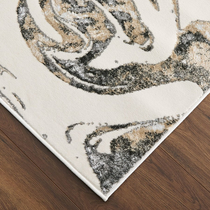 Lavin Rugs T2032 Fatima 2' x 3' Marbled Rug, Grey Cream/Mineral