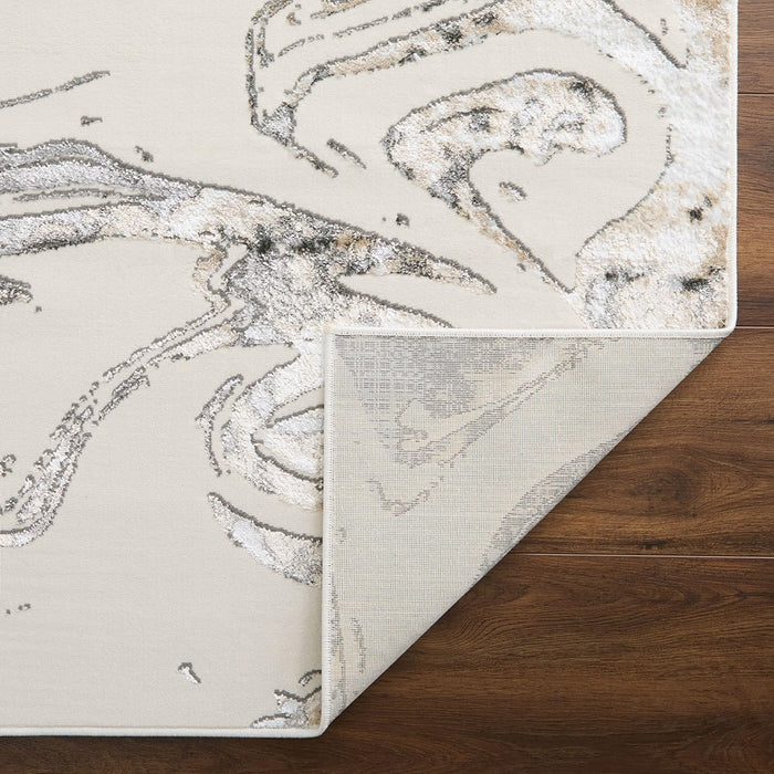 Lavin Rugs T2032 Fatima 2' x 3' Marbled Rug, Grey Cream/Mineral