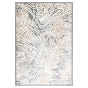 Lavin Rugs T2033 Fatima 2' x 3' Linear Swirl Rug, Cream/Mineral - T2033-0203