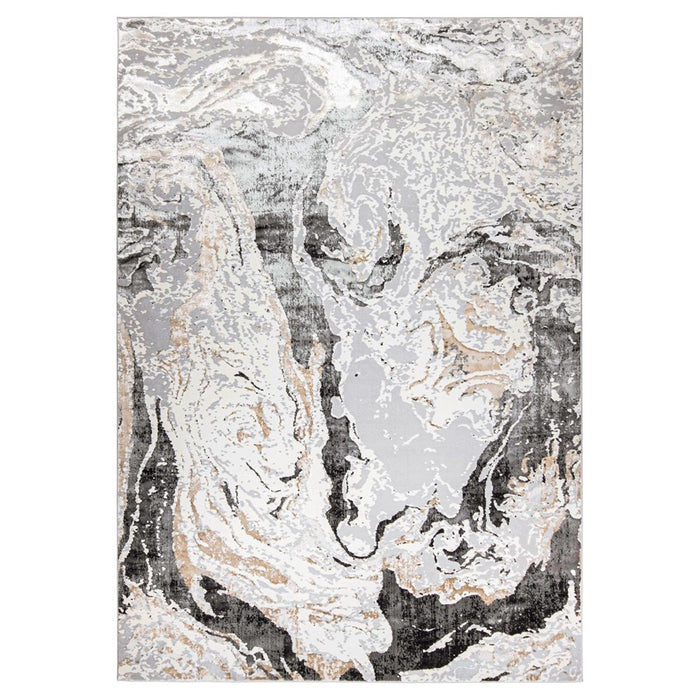 Lavin Rugs T2034 Fatima 5'3" x 7'6" Marbled Rug, Grey Cream/Mineral - T2034-0507