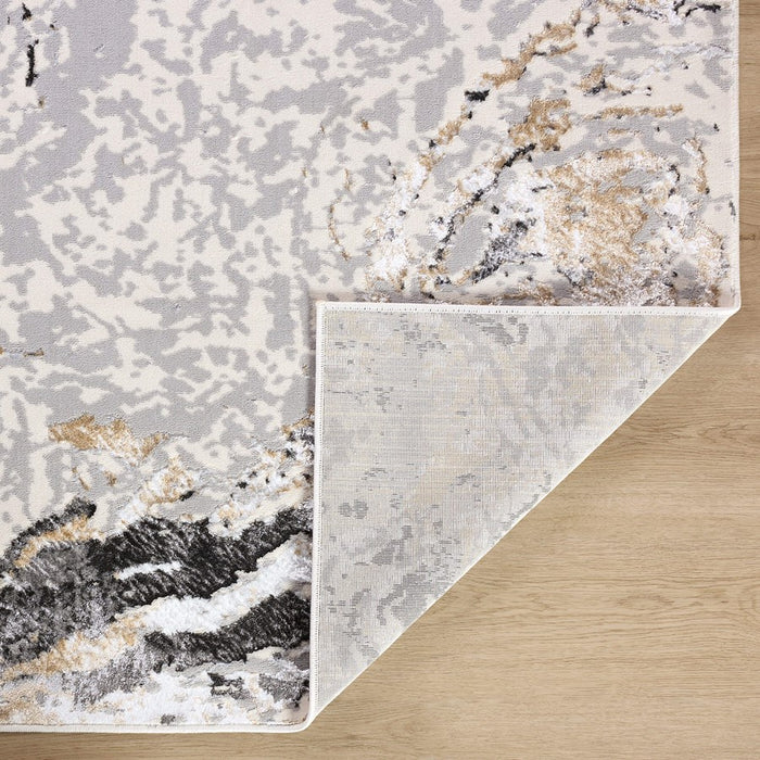 Lavin Rugs T2034 Fatima 5'3" x 7'6" Marbled Rug, Grey Cream/Mineral