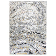 Lavin Rugs T2036 Fatima 2' x 3' Linear Swirl Rug, Cream/Mineral - T2036-0203