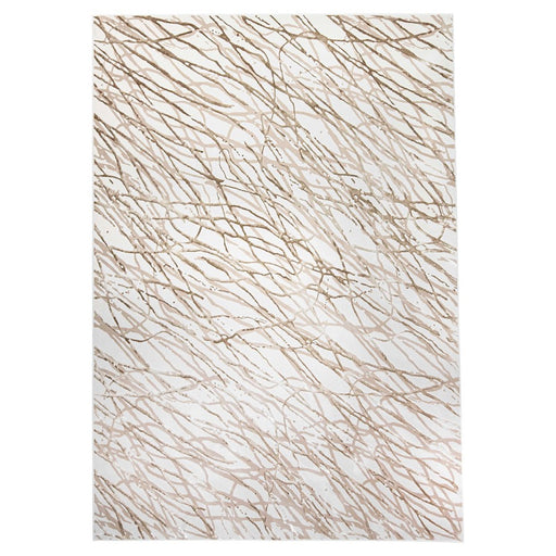 Lavin Rugs T2037 Fatima 7'10" x 10'10" Linear Swirl Rug, Beige/Gold - T2037-0811