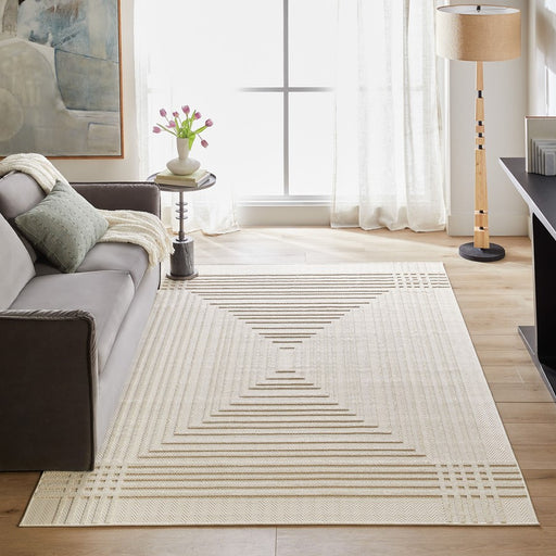 Lavin Rugs T2038 Forza 7'10" x 10'10" Geometric Rug, Cream/Neutral