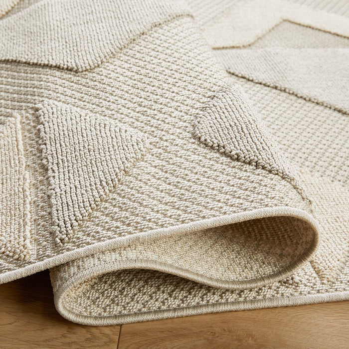 Lavin Rugs T2039 Forza 2'8" x 7'10" Geo Runner, Cream Grey/Neutral