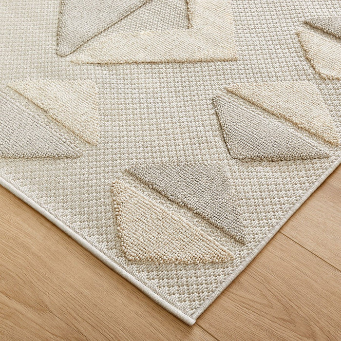 Lavin Rugs T2039 Forza 6'7" x 9'6" Geo Rug, Cream Grey/Neutral