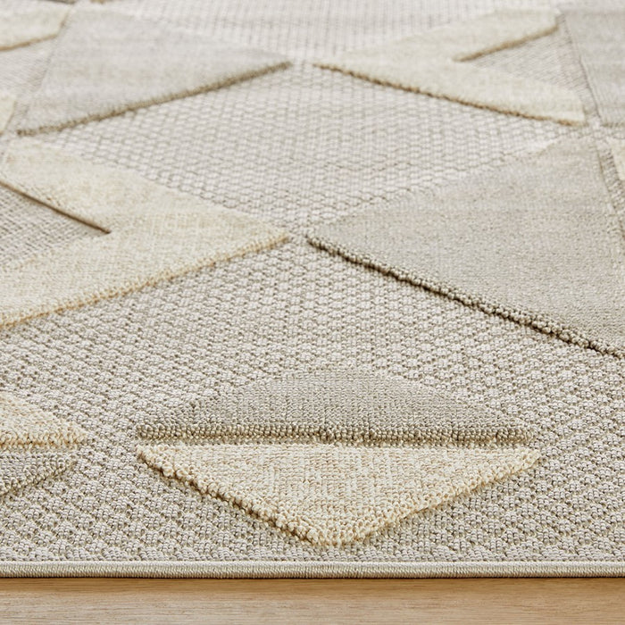 Lavin Rugs T2039 Forza 7'10" x 10'10" Geo Rug, Cream Grey/Neutral