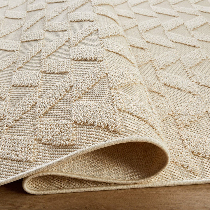 Lavin Rugs T2040 Forza 5'3" x 7'6" Chevron Rug, Cream/Neutral