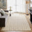Lavin Rugs T2040 Forza 6'7" x 9'6" Chevron Rug, Cream/Neutral