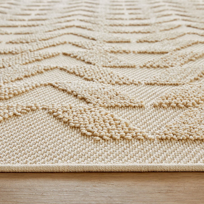 Lavin Rugs T2040 Forza 6'7" x 9'6" Chevron Rug, Cream/Neutral