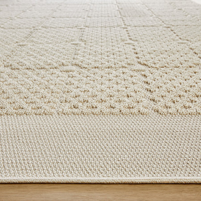 Lavin Rugs T2041 Forza 2' x 3' Checkerboard Rug, Cream/Neutral