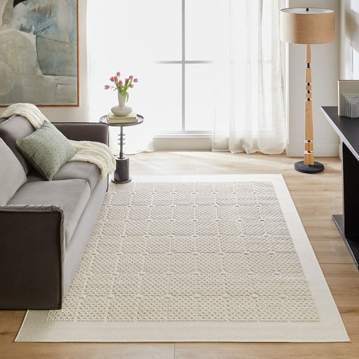 Lavin Rugs T2041 Forza 2'8"x7'10" Checker Runner, Cream/Neutral