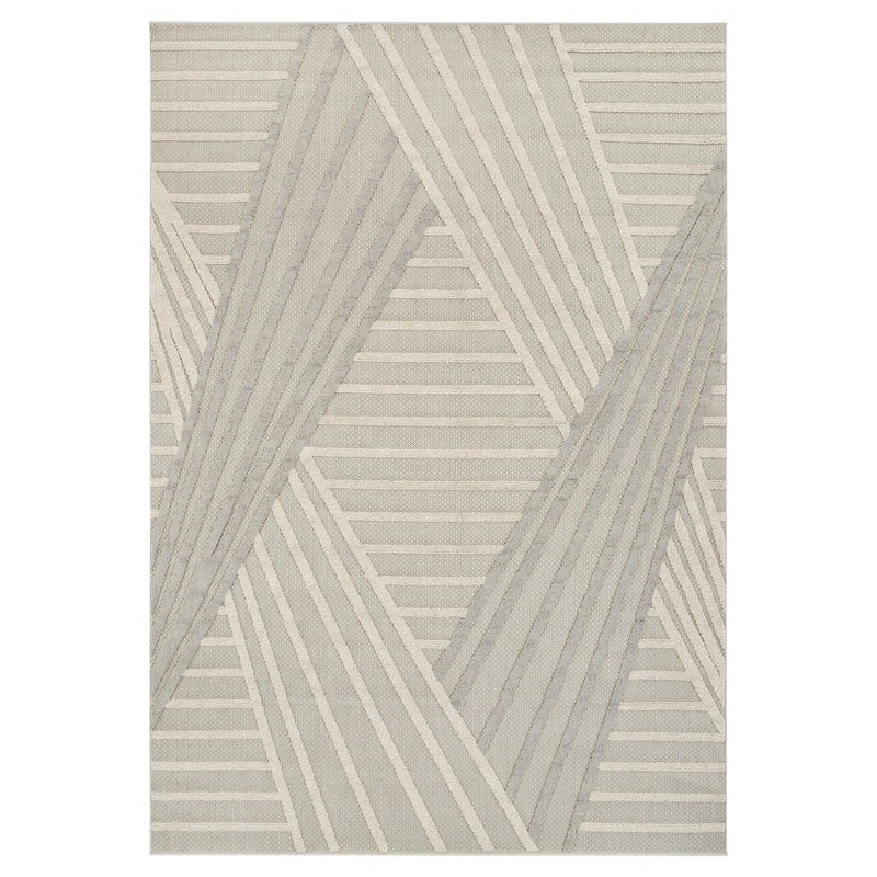 Lavin Rugs T2042 Forza 2' x 3' Linear Rug, Cream Grey/Neutral - T2042-0203