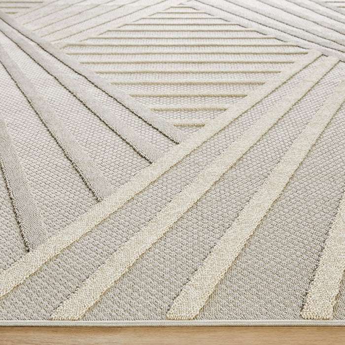 Lavin Rugs T2042 Forza 2' x 3' Linear Rug, Cream Grey/Neutral