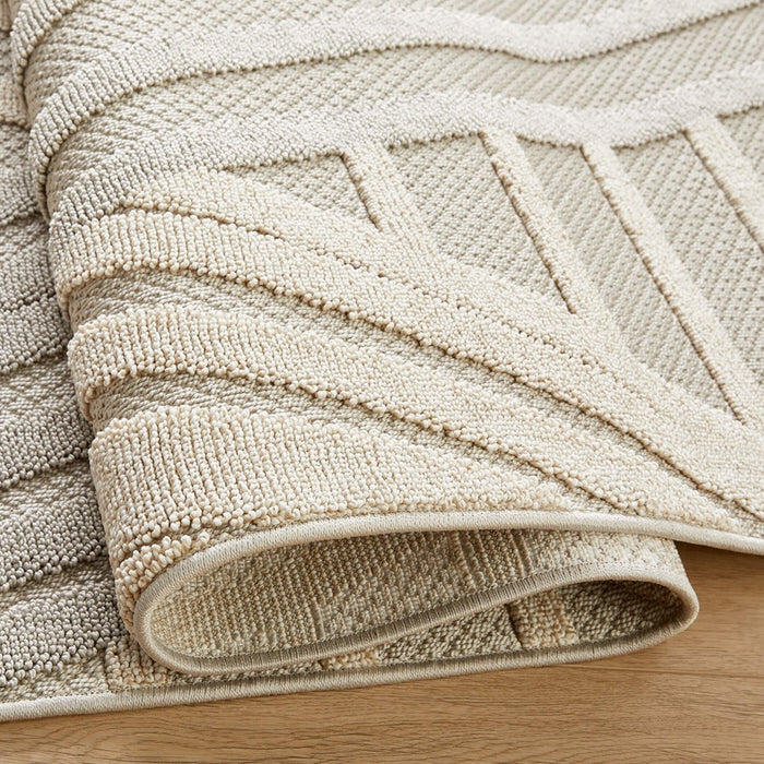 Lavin Rugs T2042 Forza 2' x 3' Linear Rug, Cream Grey/Neutral