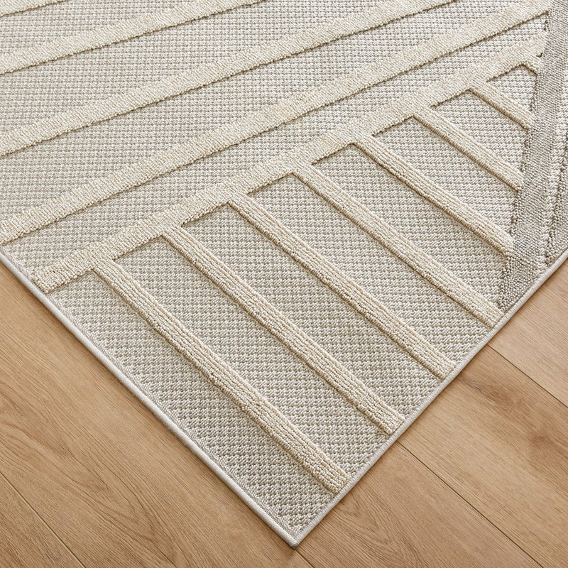 Lavin Rugs T2042 Forza 2' x 3' Linear Rug, Cream Grey/Neutral