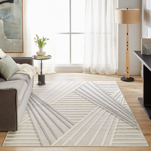 Lavin Rugs T2042 Forza 2'8" x 7'10" Linear Runner, Grey/Neutral